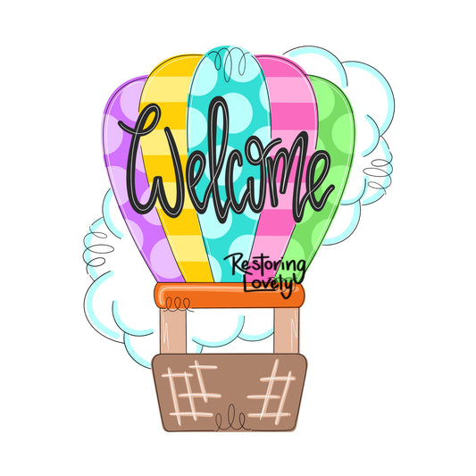 Welcome Hot Air Balloon (RL079)