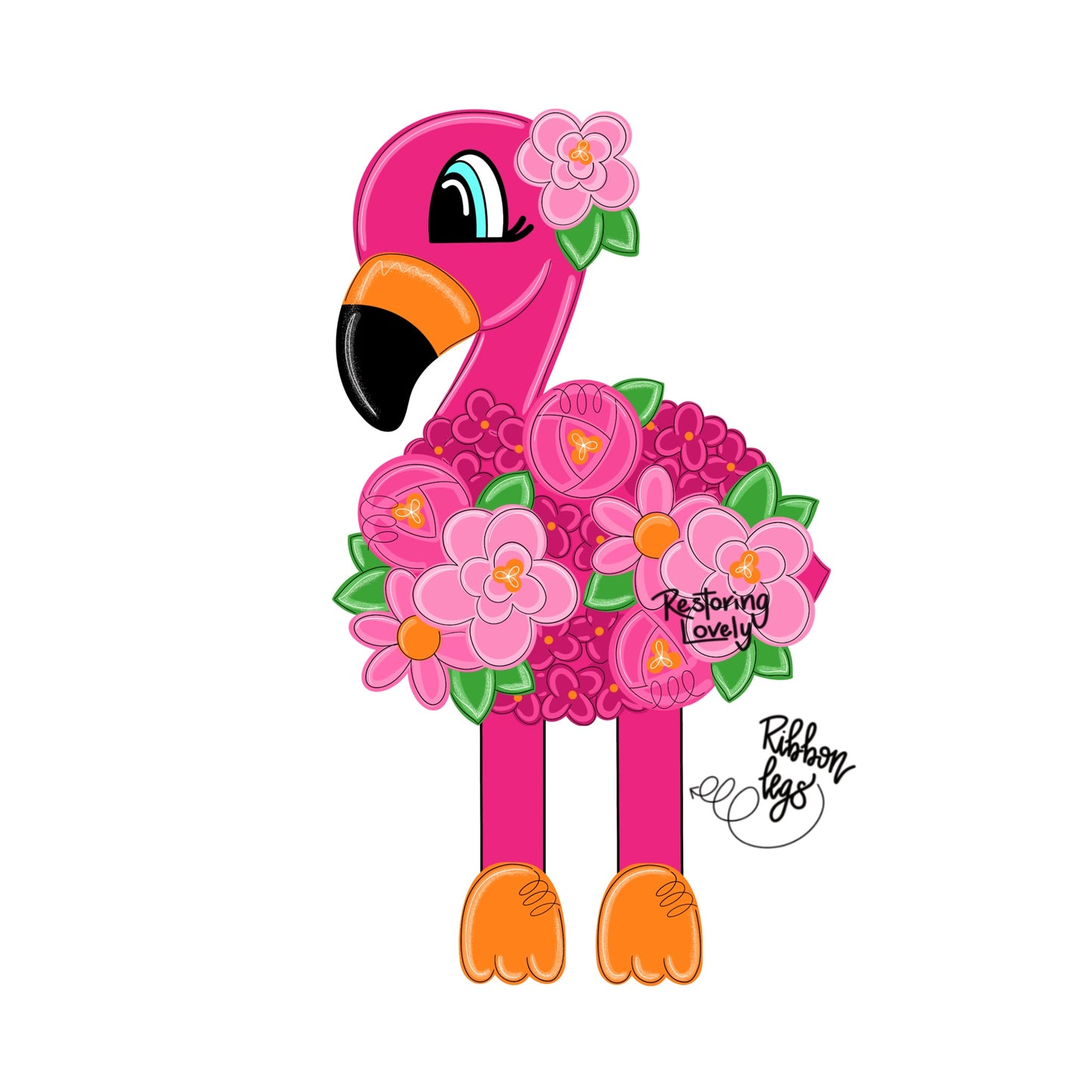 Floral Flamingo (RL127)