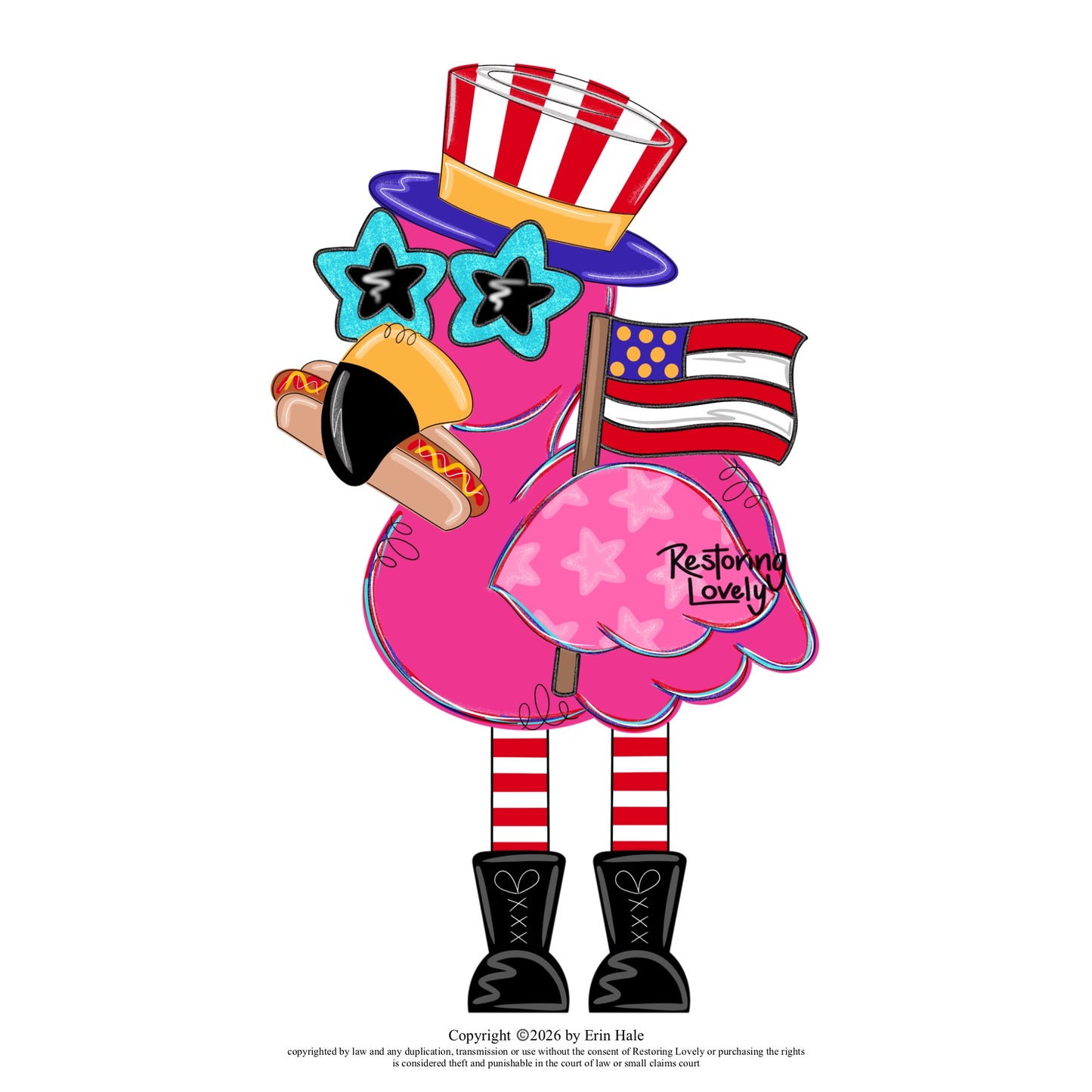 Patriotic Flamingo (RL212)