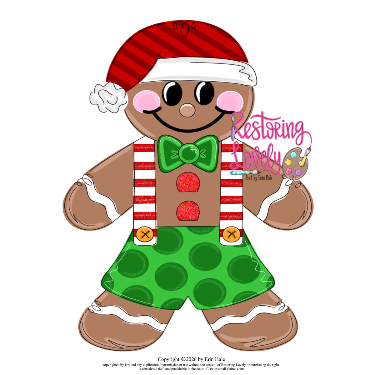 Gingerbread Boy Ornament (RL238)