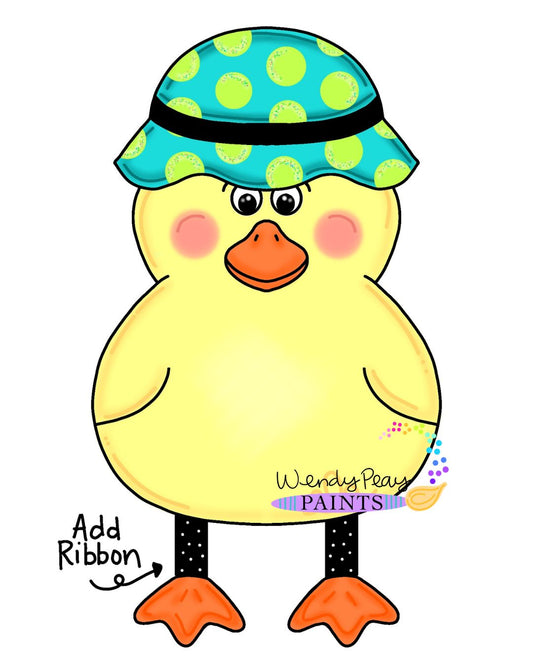 Ribbon Leg Rain Hat Duck (WP075)