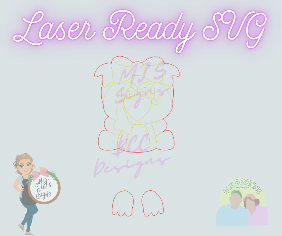 Ribbon Leg Turkey - Laser Ready SVG