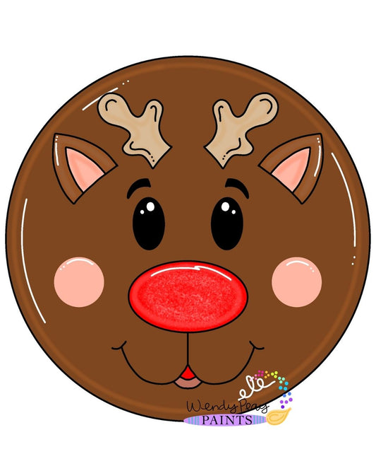 Rudolph Round Ornament (WP043-O)