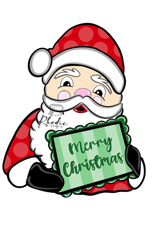 Santa Holding Sign (RA113O)