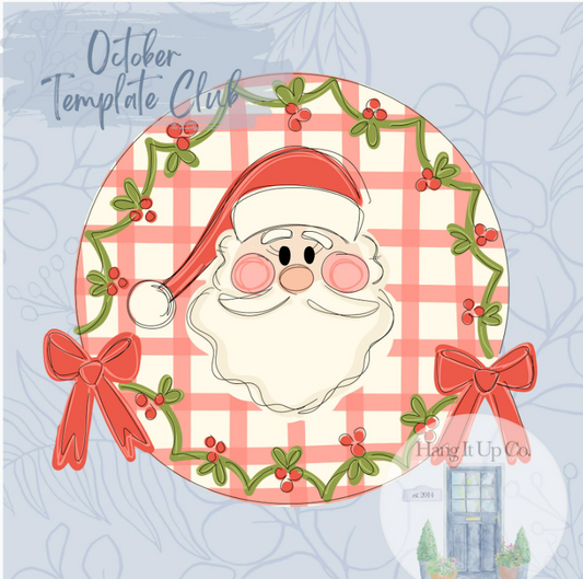 Santa Round Ornament (HC102-O)