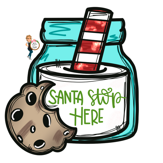 Santa Stop Here - Laser Ready SVG