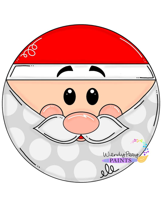 Santa Round Ornament (WP042-O)