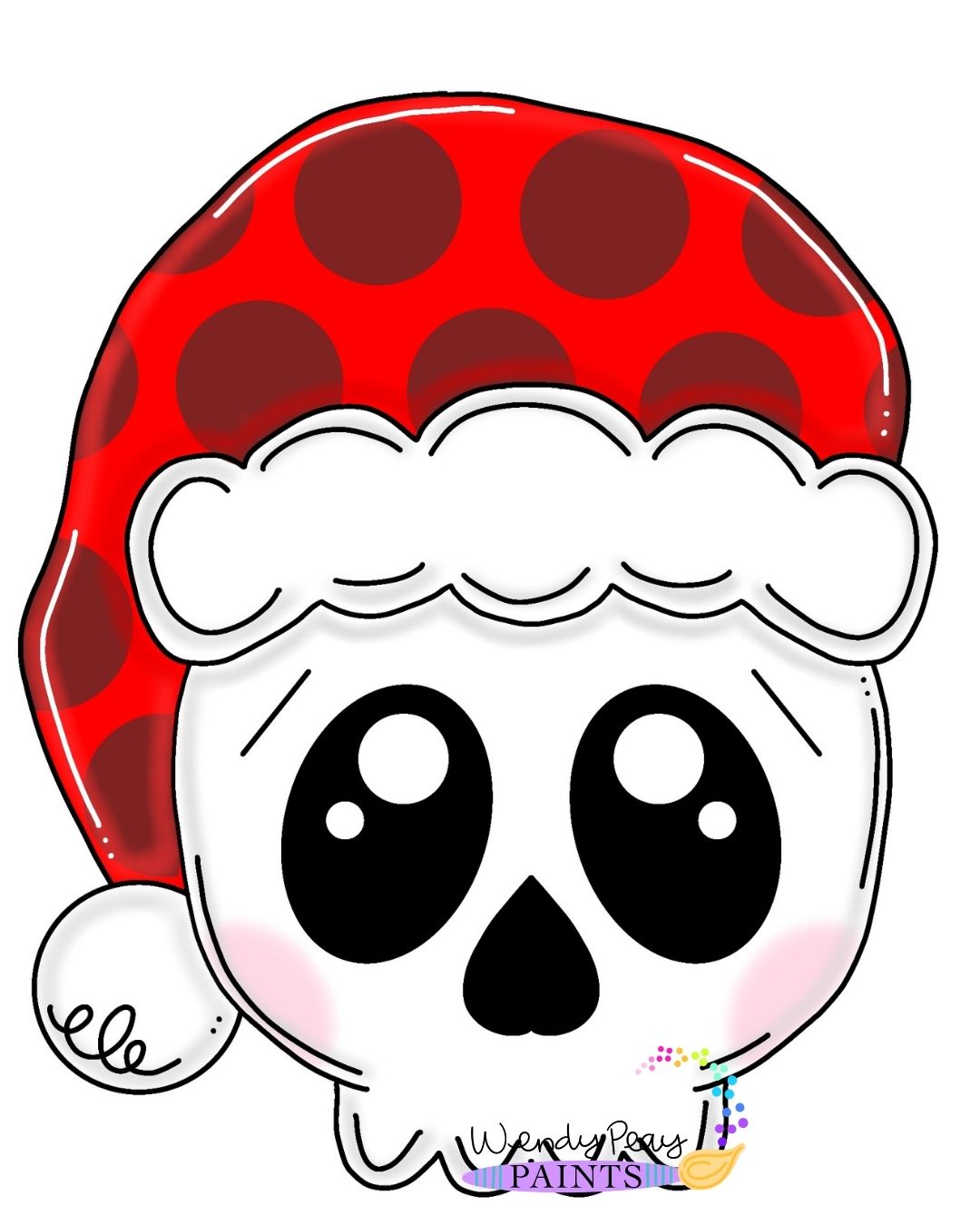 Santa Skull Ornament (WP038-O)