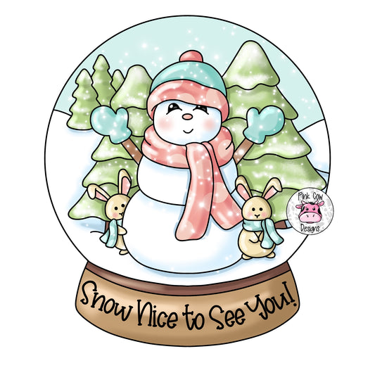 Snow Nice To See You Globe Ornament (PC082-O)
