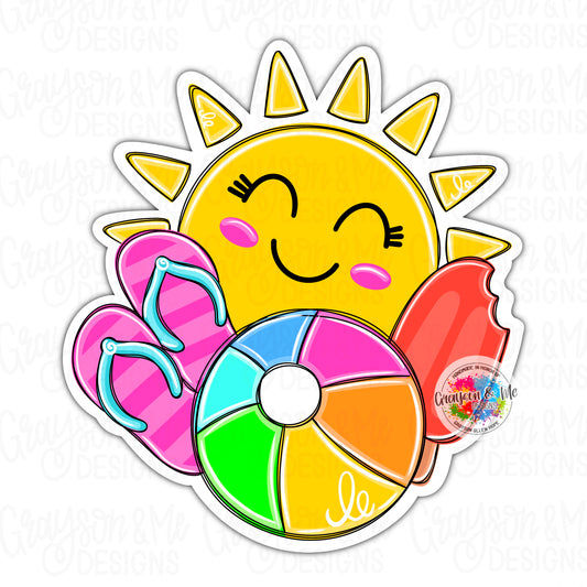 Sunshine Door Hanger Blank | Summer DIY Wood Craft Cutout