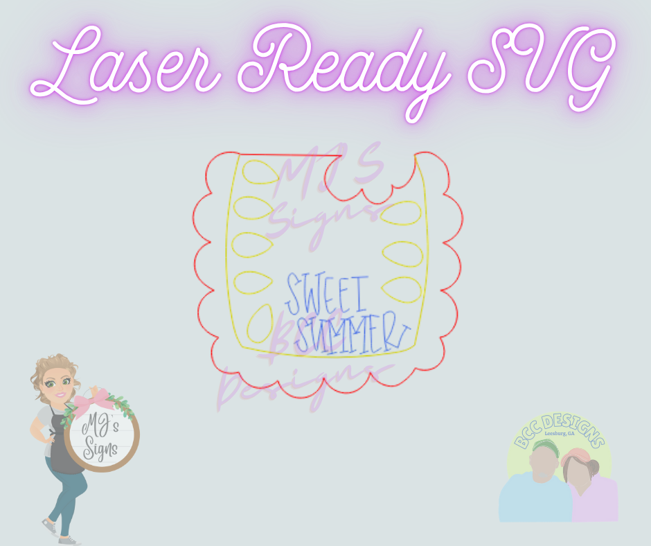 Sweet Summer Watermelon - Laser Ready SVG
