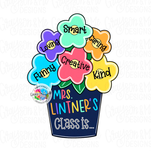 Teacher Flower Pot Wood Blank | Classroom Letter DIY