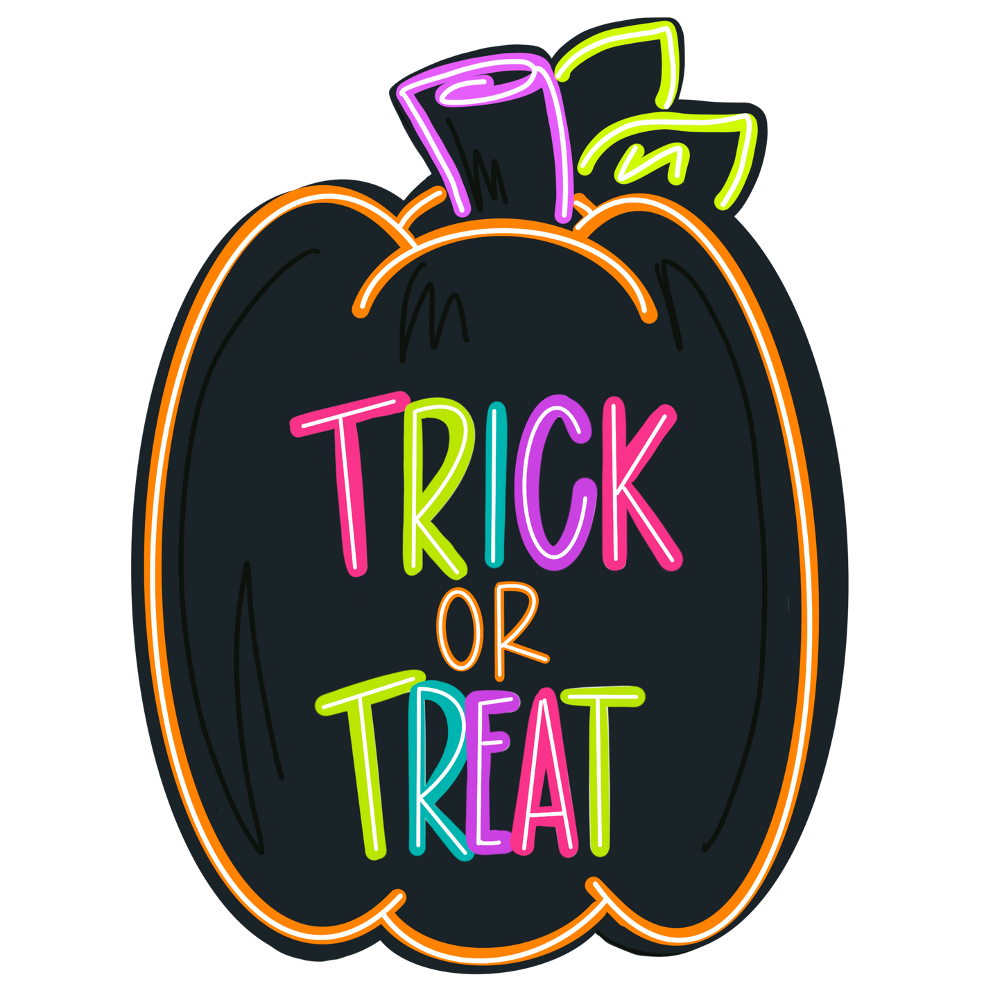 Trick Or Treat Pumpkin - Laser Ready SVG