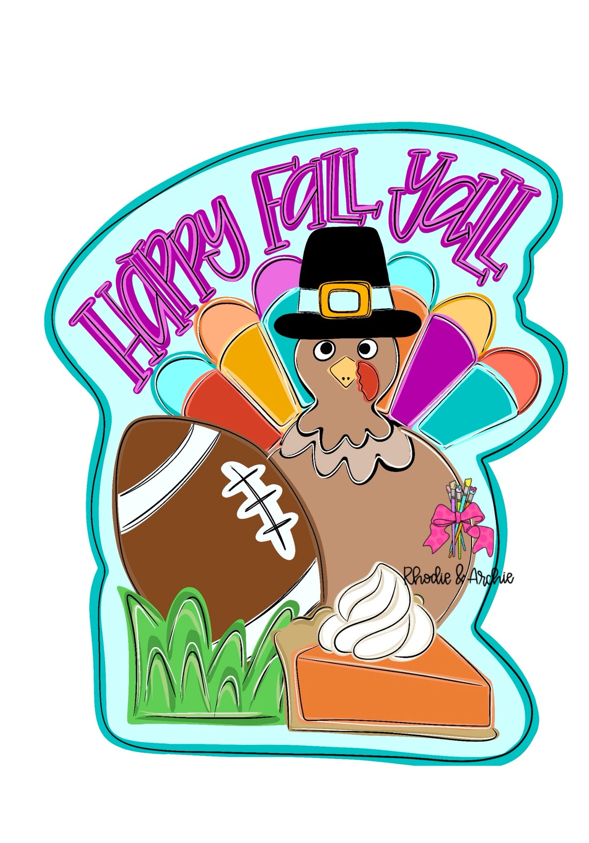 Happy Fall Yall Turkey (RA187)