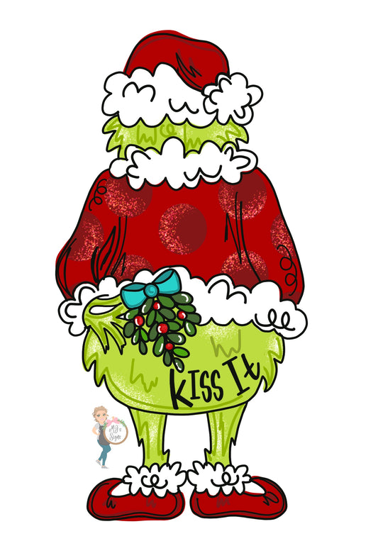 Kiss It Grinch - Laser Ready SVG