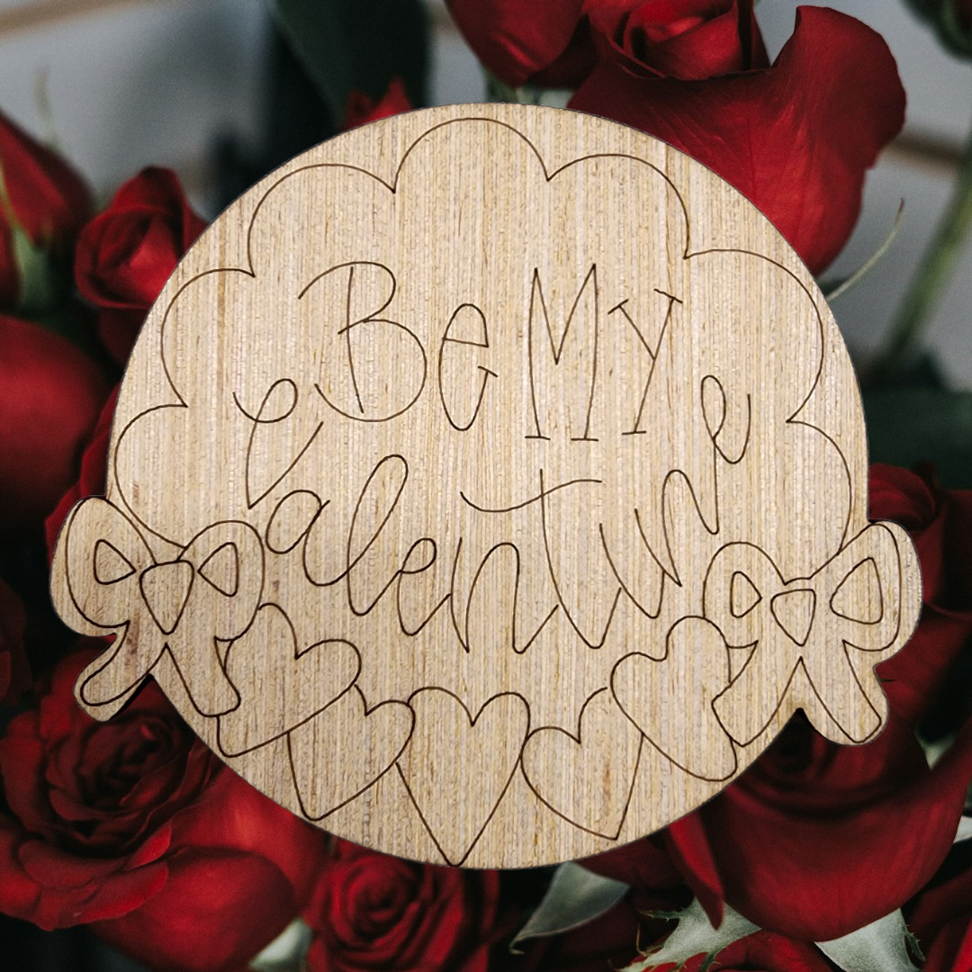 Be My Valentine Wooden Door Hanger Blank | DIY Decor