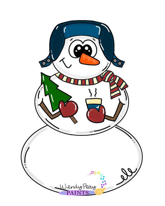 Winter Snowman Ornament (WP023-O)