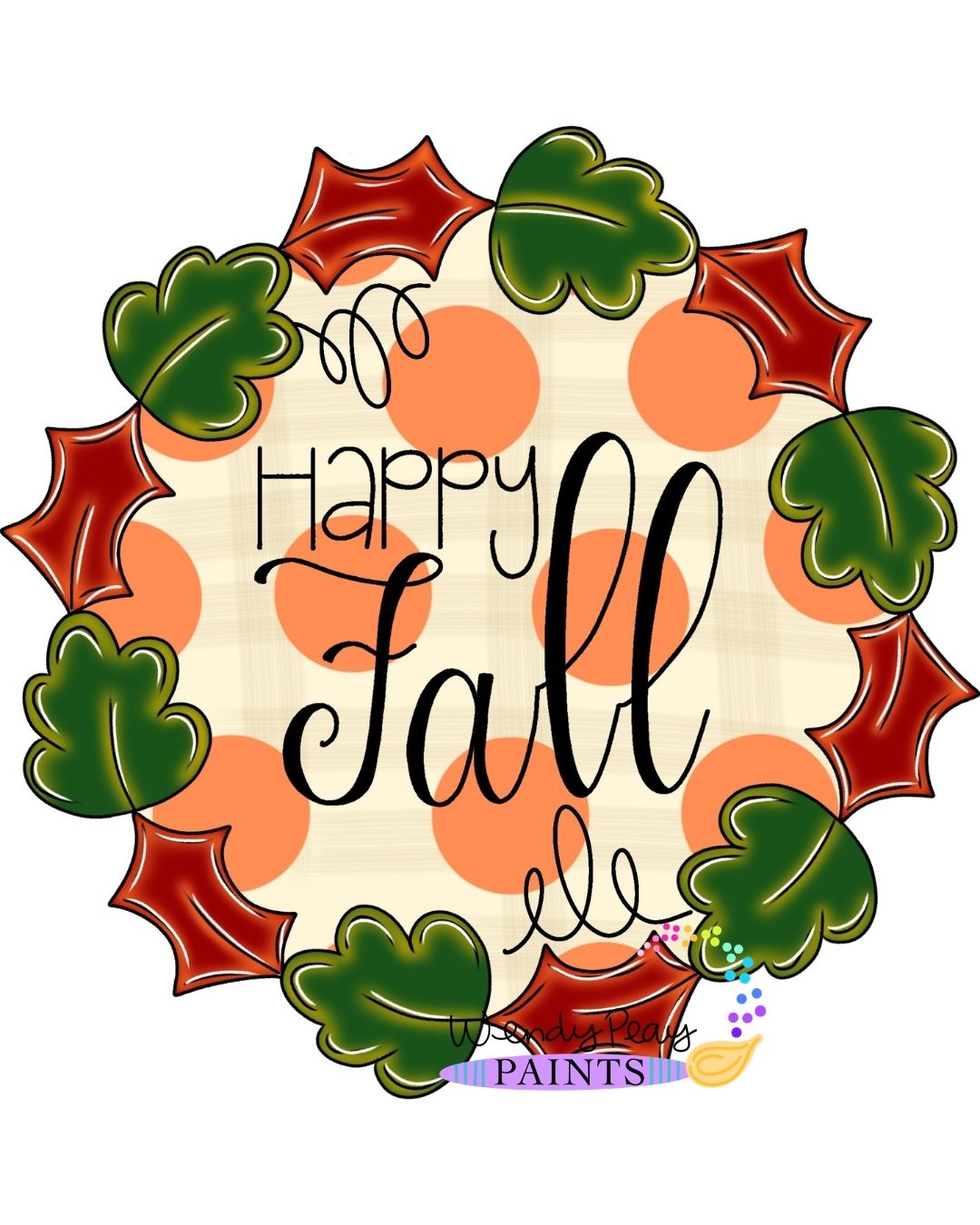 Happy Fall Leaf Wreath (WP123)