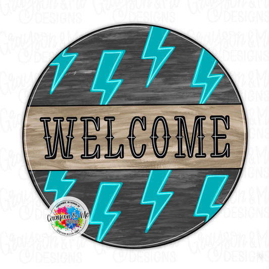 Welcome Round Door Hanger Blank | Farmhouse Wood Sign DIY