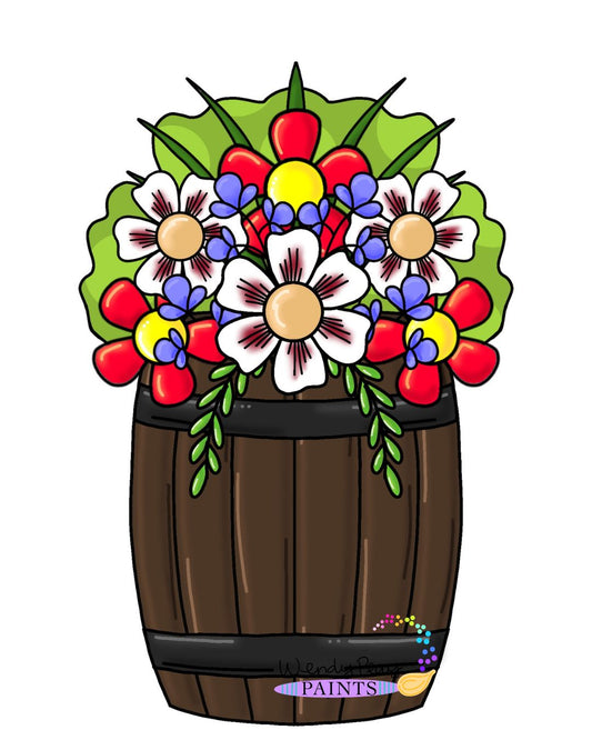 Whiskey Barrel Flowers (WP090)