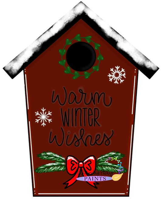 Winter Birdhouse Ornament (WP031-O)