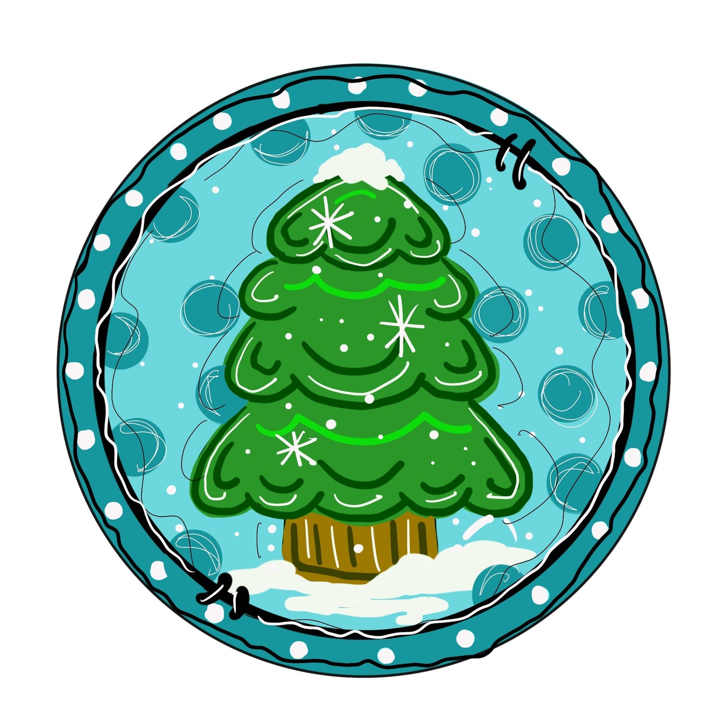 Christmas Tree Round (DD029O)