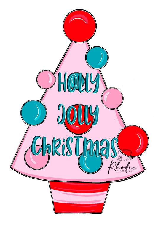 Holly Jolly Christmas Tree Ornament (RA095O)