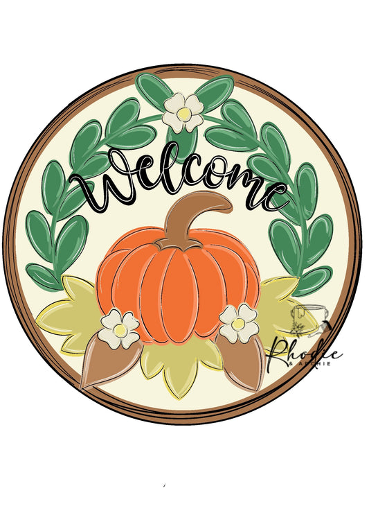 Welcome Pumpkin Round (RA083)