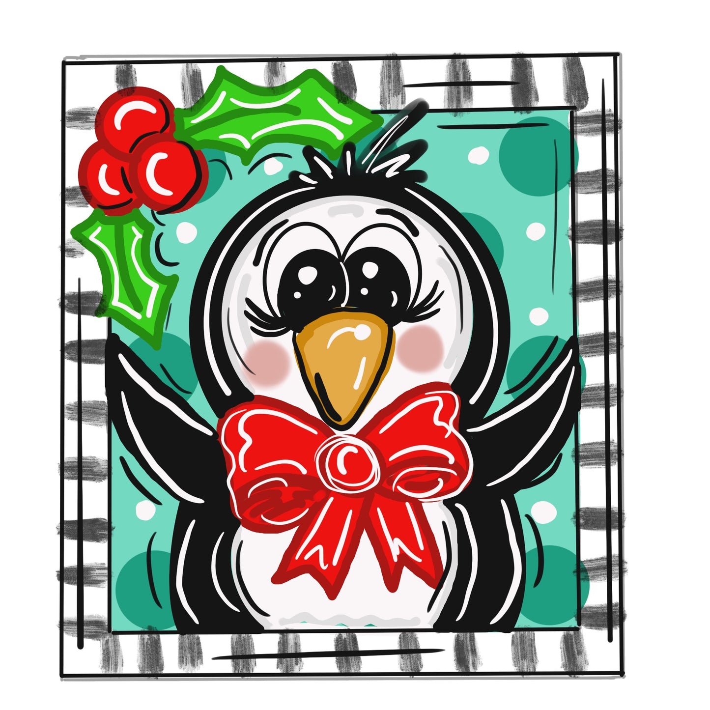 Penquin Square Ornament (DD033O)