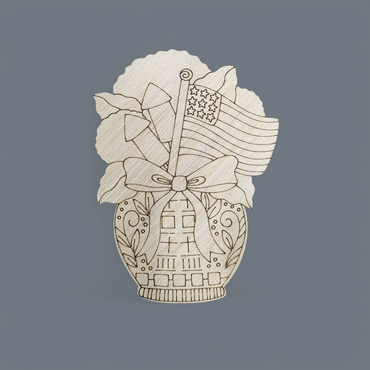 Patriotic Flower Pot (GM001)