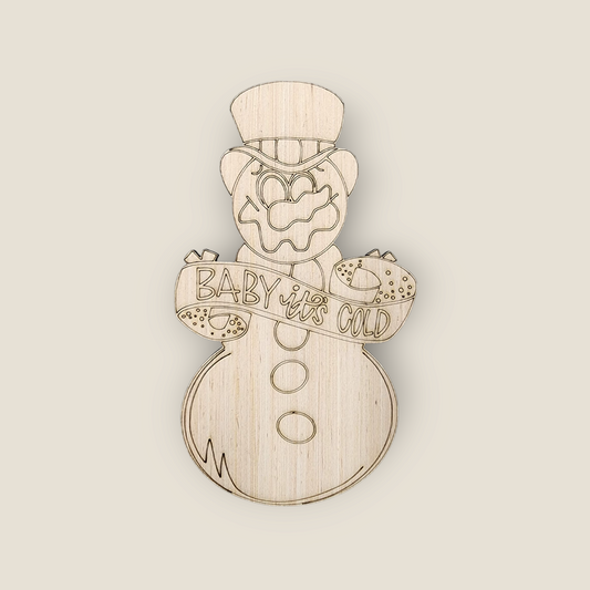 Snowman "Baby It's Cold"  (MJ020O)