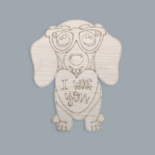 Valentine I Woof You Dachshund (MJ024)