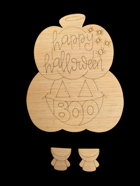 Boo Stack Ribbon Leg Pumpkin (RL030)