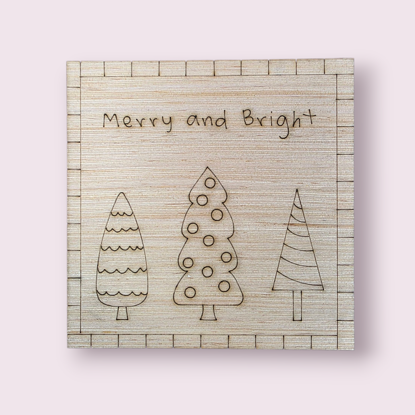 Merry & Bright Square Ornament (WP035-O)