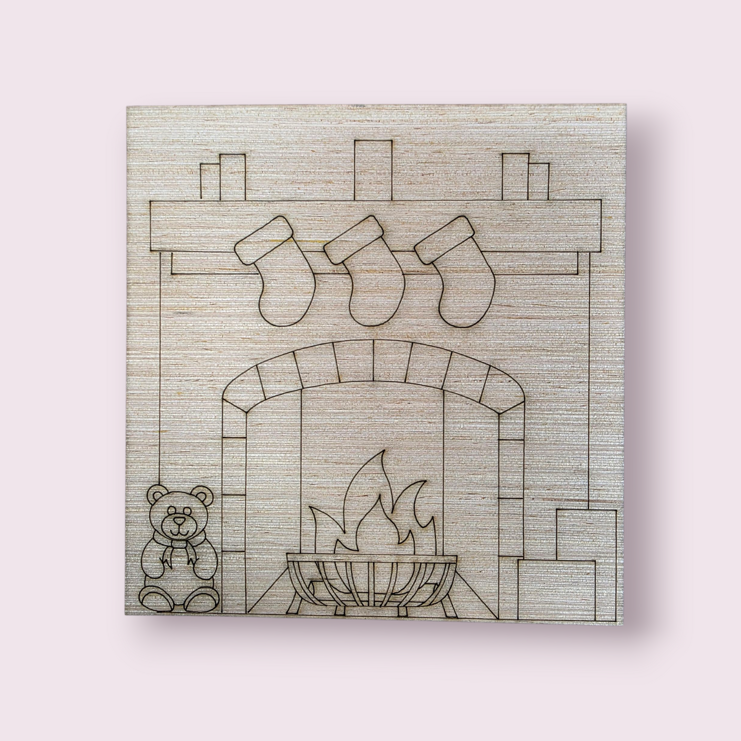 Christmas Fireplace Ornament (WP032-O)