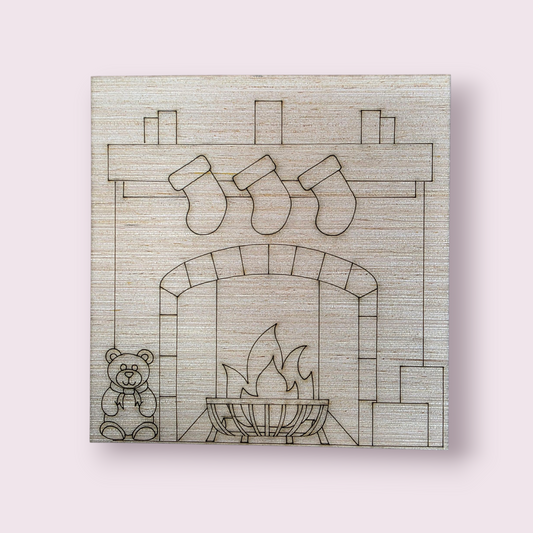 Christmas Fireplace Ornament (WP032-O)