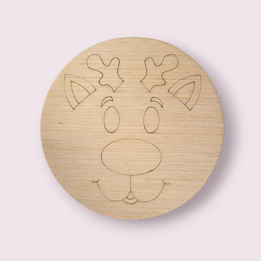 Rudolph Round Ornament (WP043-O)