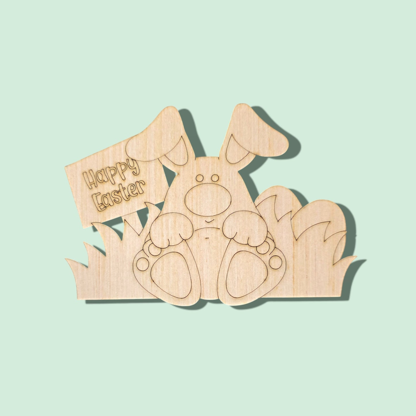 Happy Easter Bunny In Grass (PC164)