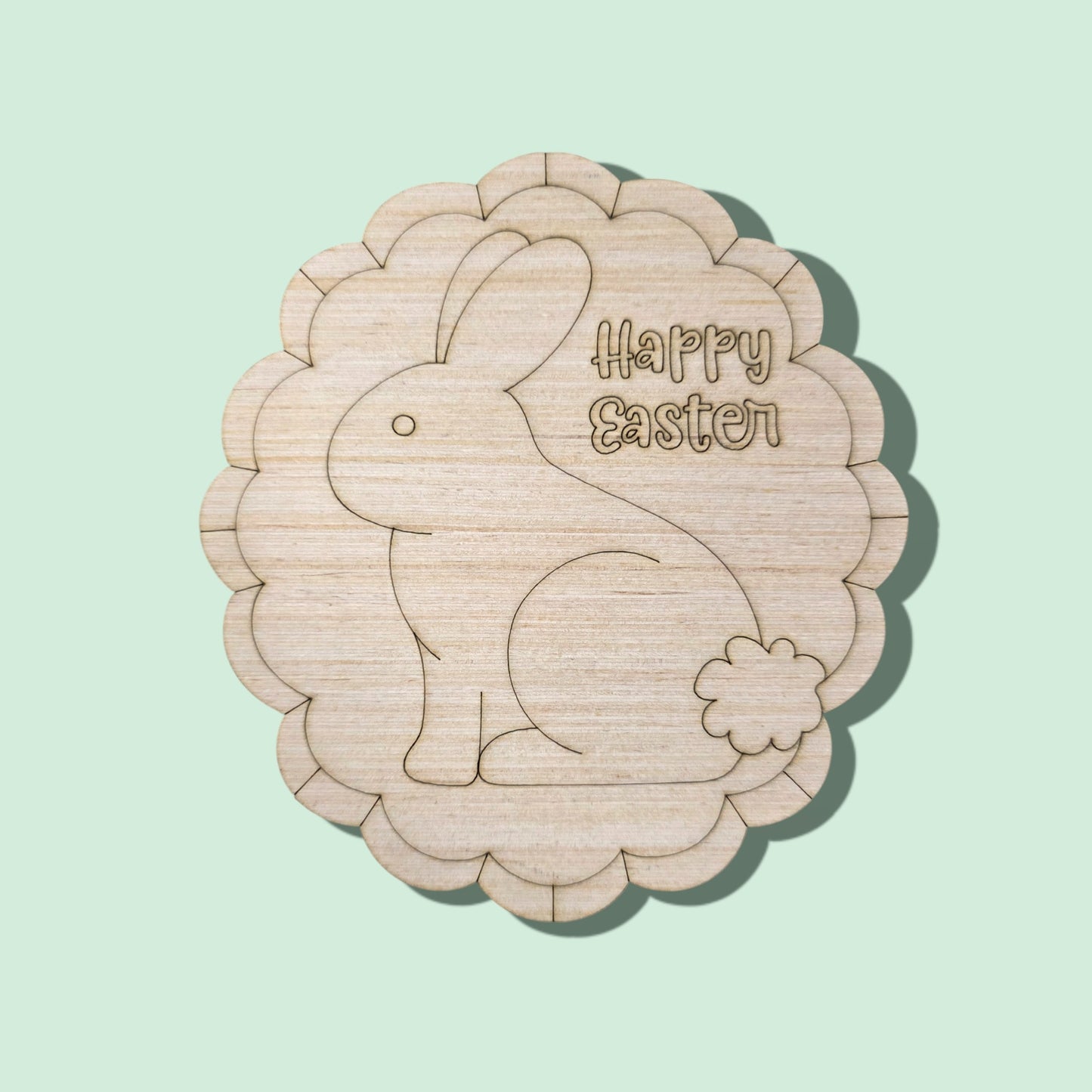 Happy Easter Scallop Round (PC165)