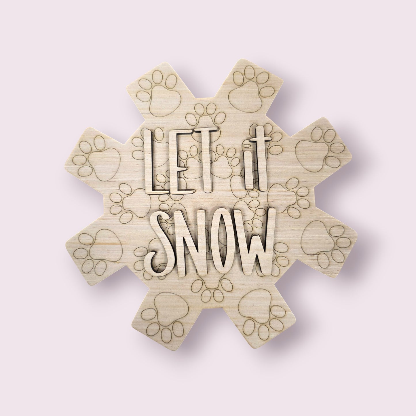 Let It Snow Paw Prints 3D (KW133-3D)