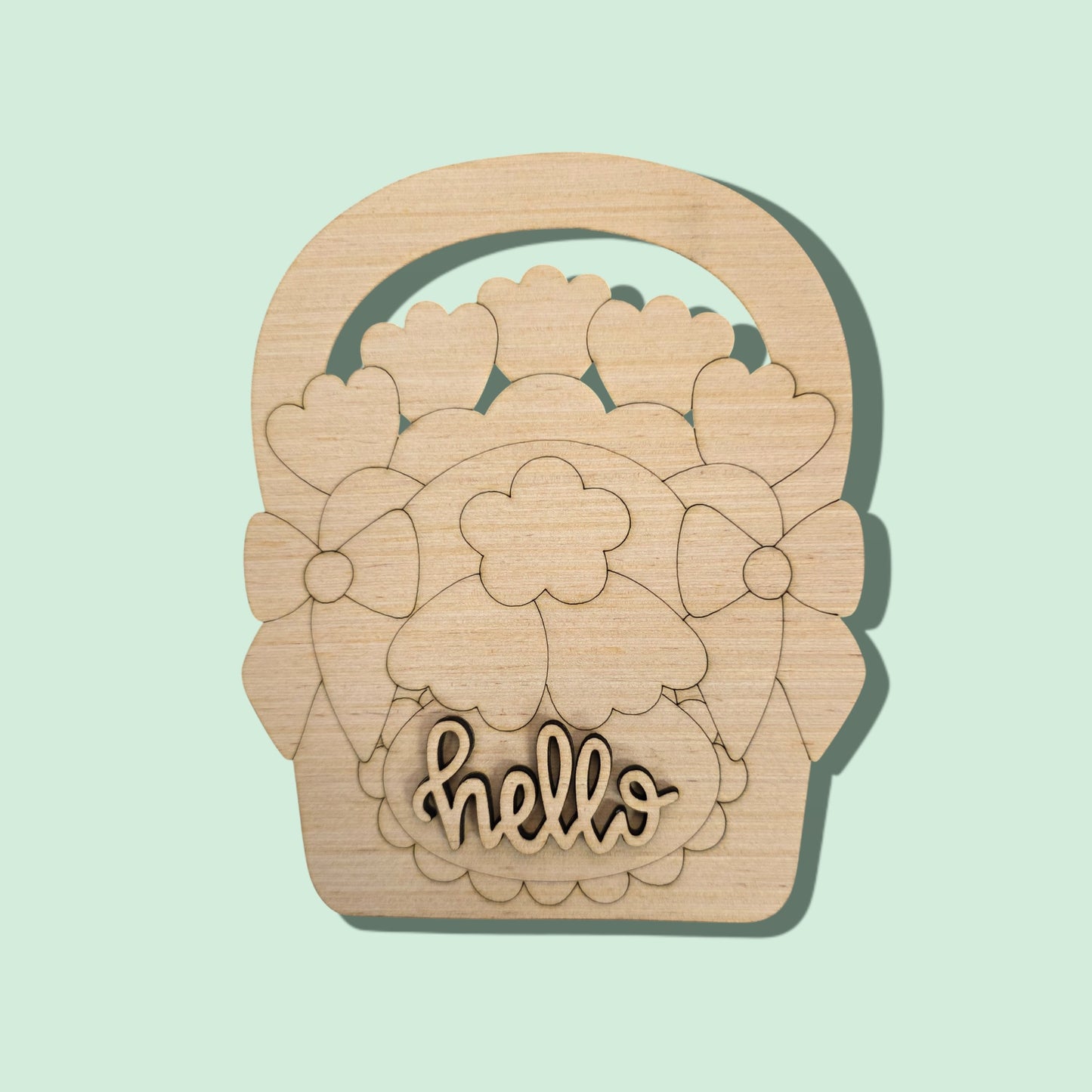 3D Hello Easter Basket (RL093-3D)