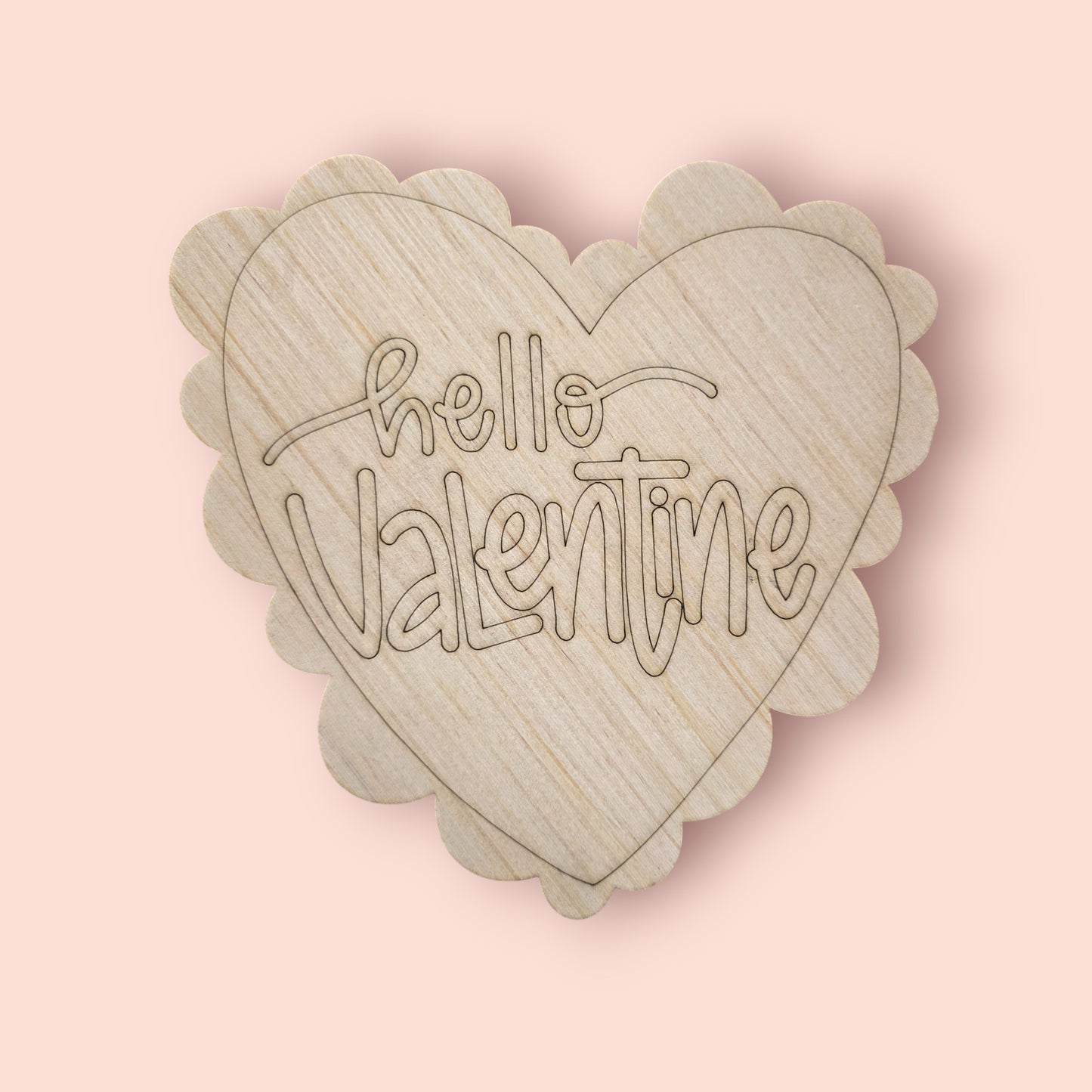 Hello Valentine Scalloped Heart (CK002)