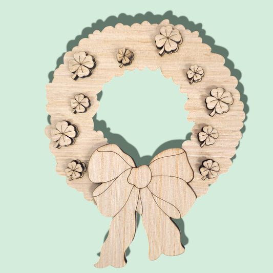 3D Shamrock Wreath (MJ145-3D)