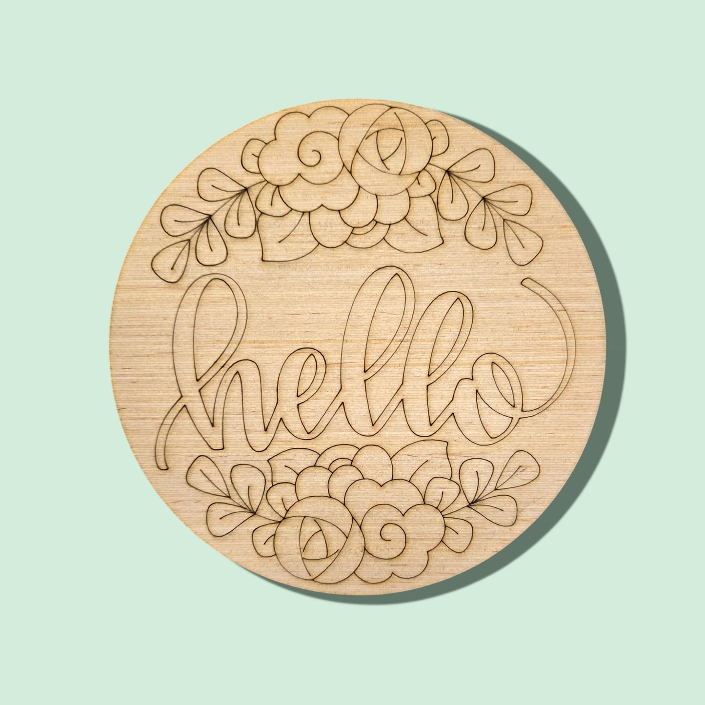 Hello Floral Round (AB039)