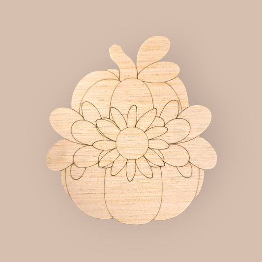 Floral Stacked Pumpkins (AB098)