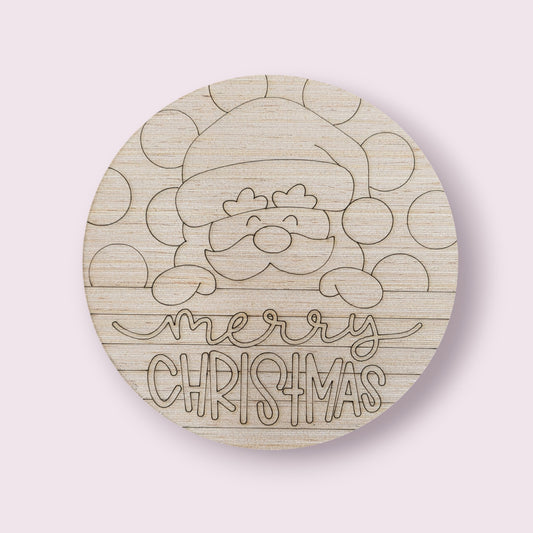 Santa Round Ornament (AB159-O)
