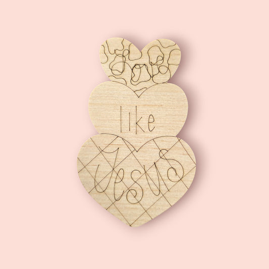 Love Like Jesus Heart Stack (KW147)