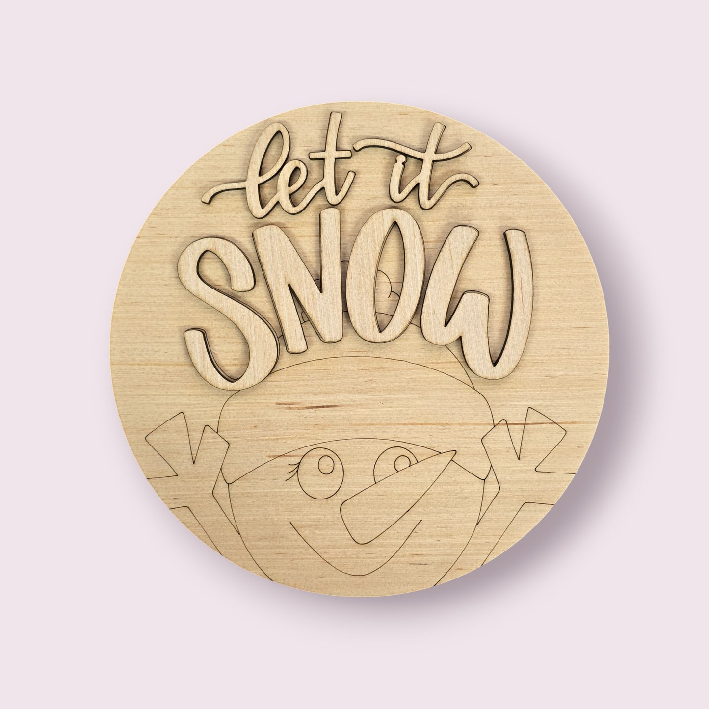3D Let It Snow Round (AB123-3D)
