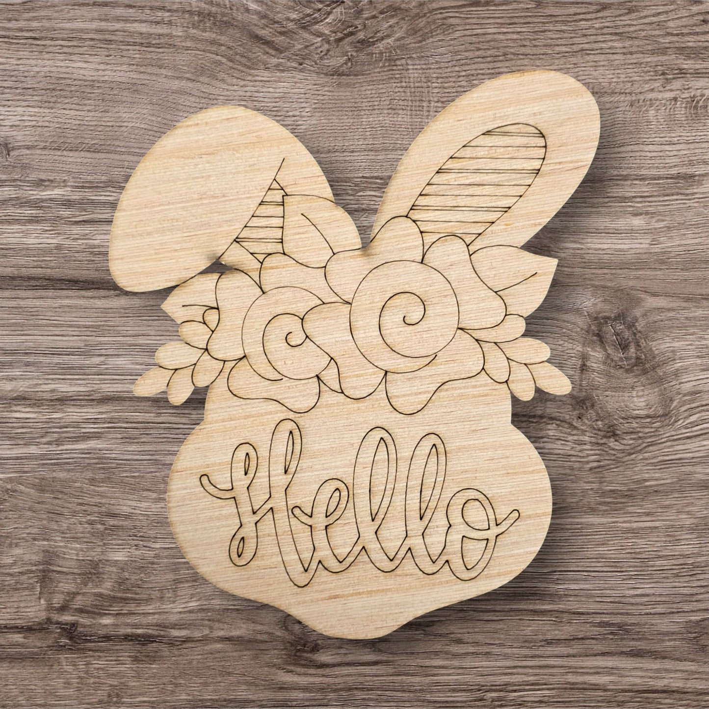 Floral Hello Bunny (AB179)
