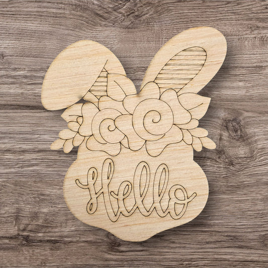 Floral Hello Bunny (AB179)